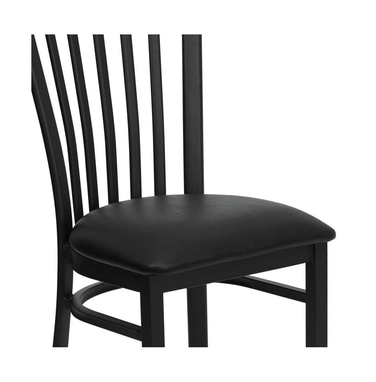 Emma+Oliver 2 Pack School House Back Metal Restaurant Chair