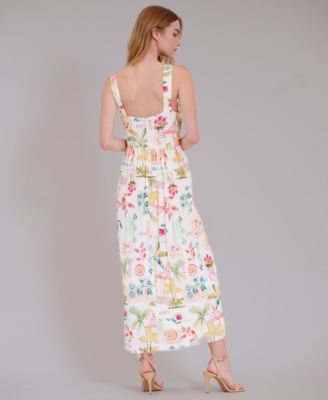 Women's Sleeveless Sweetheart Midi Dress