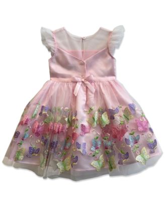 Baby Girls' Butterfly Embroidery Mesh Dress