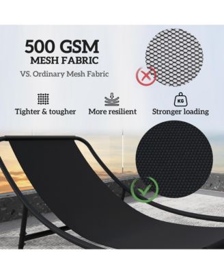 2 Pieces Outdoor Rocking Chairs, Cushioned Patio Rocker