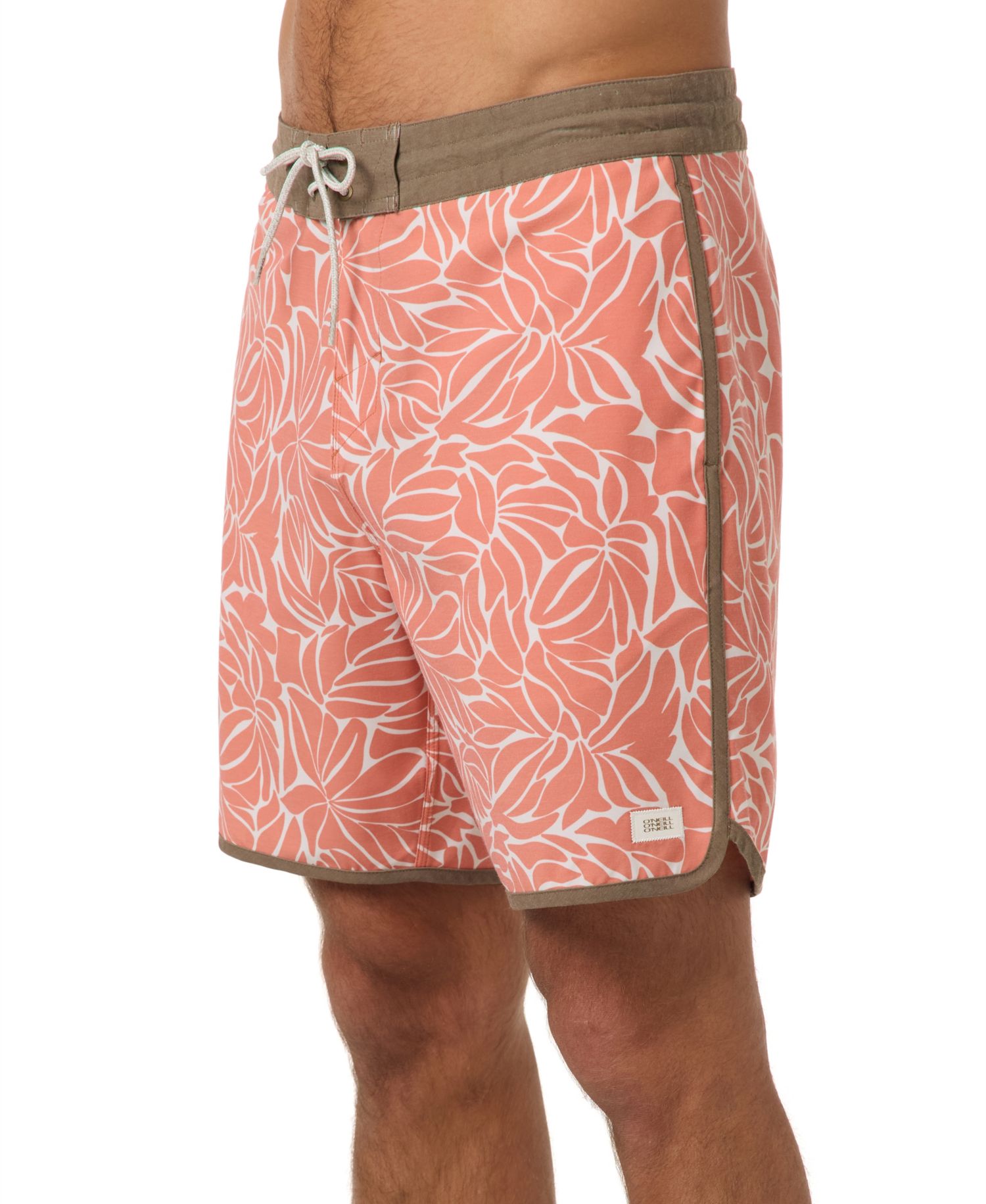 Men's Cruzer Scallop Leaf Pattern Board Shorts