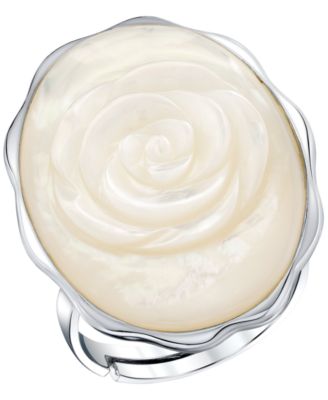 Mother Of Pearl Ring in Sterling Silver