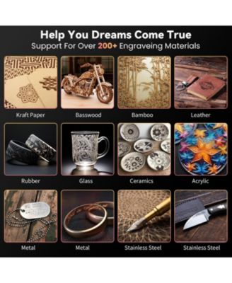 20W Laser Engraver Cutter with 14.76inx14.76in Area Dual-Beam Touchscreen