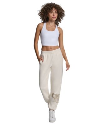 Women's Graffiti Rhinestone Logo High-Rise Relaxed-Fit Joggers