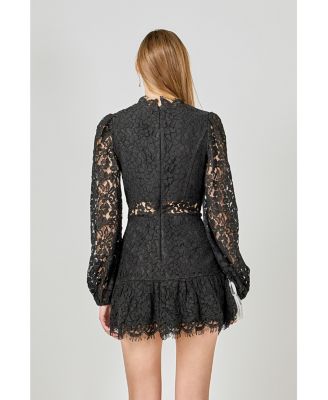 Women's Laced Cutout Mini Dress