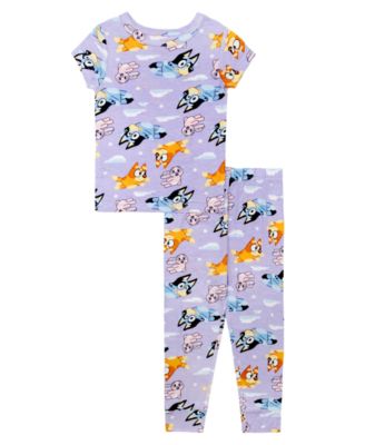 Girls' Toddler 2T-4T Bluey Dream Printed Top and Pants, 2-Piece Pajama Set