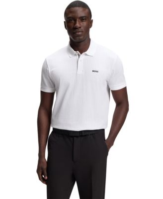 Men's Cotton-Piqu&eacute; All-Over Print Polo Shirt