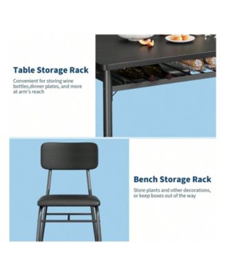 Kitchen Table Dining Table Set For 4 for Dining Room, Home Office, Living Room