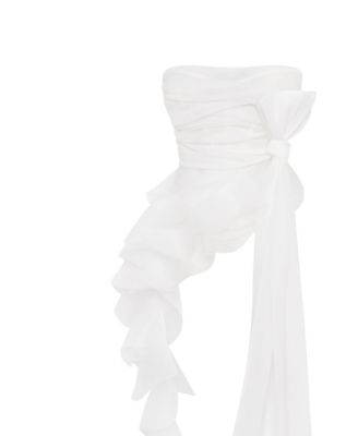 Womens Dreamy off-shoulder blouse with meringue flounces