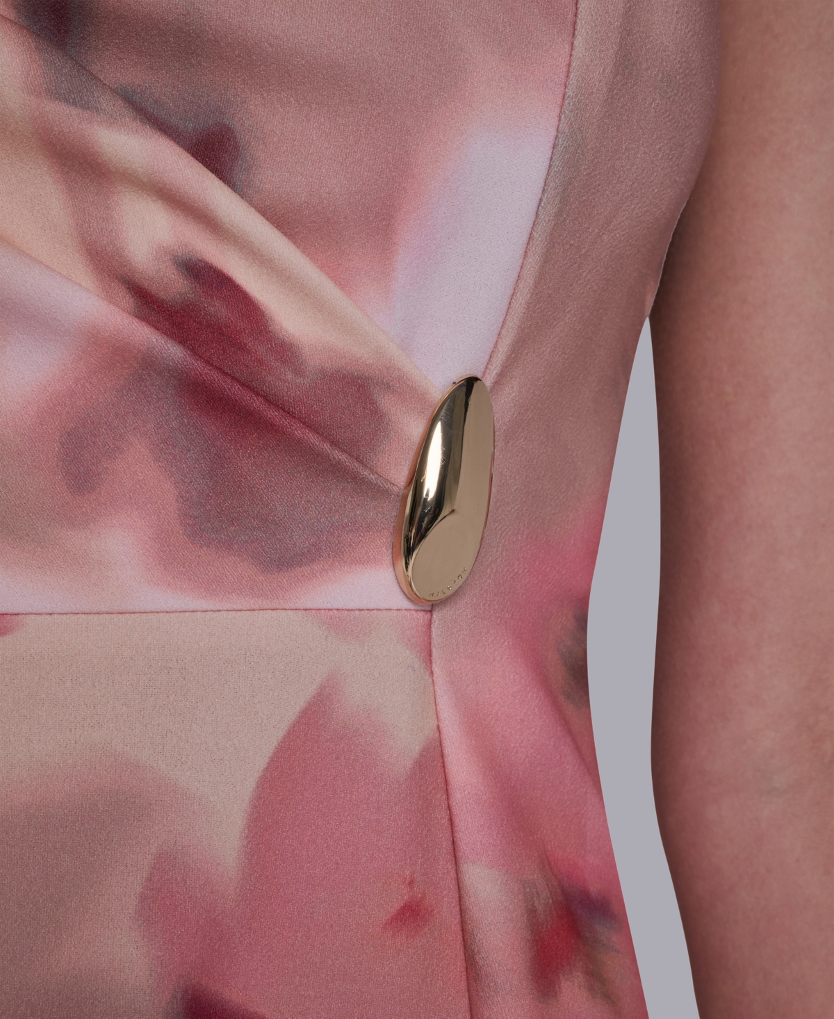 Halston Women's Sleeveless Crew Neck Asymmetrical Dress