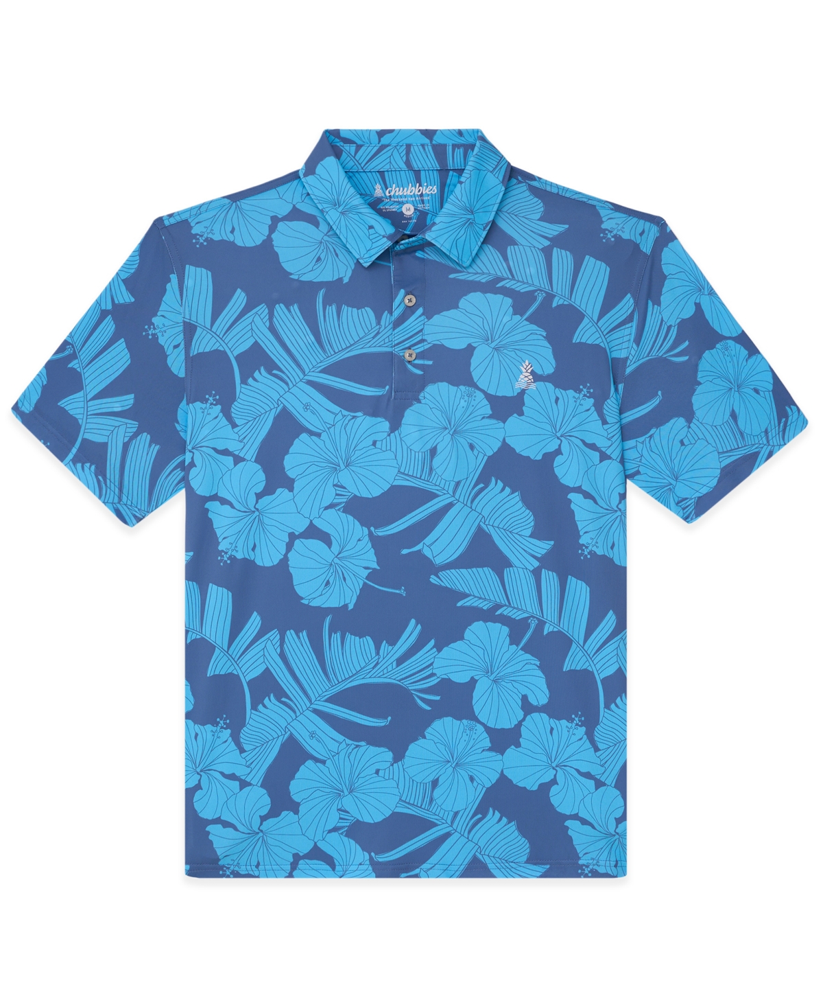 Chubbies Men's Calm Current Range Short-sleeve Polo Shirt In Turquoise