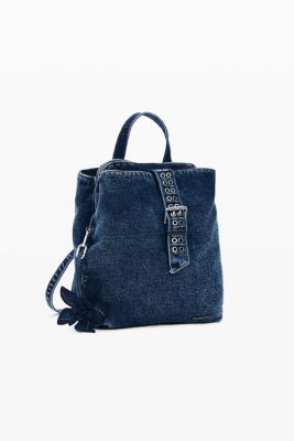 Women's Small Denim Floral Backpack