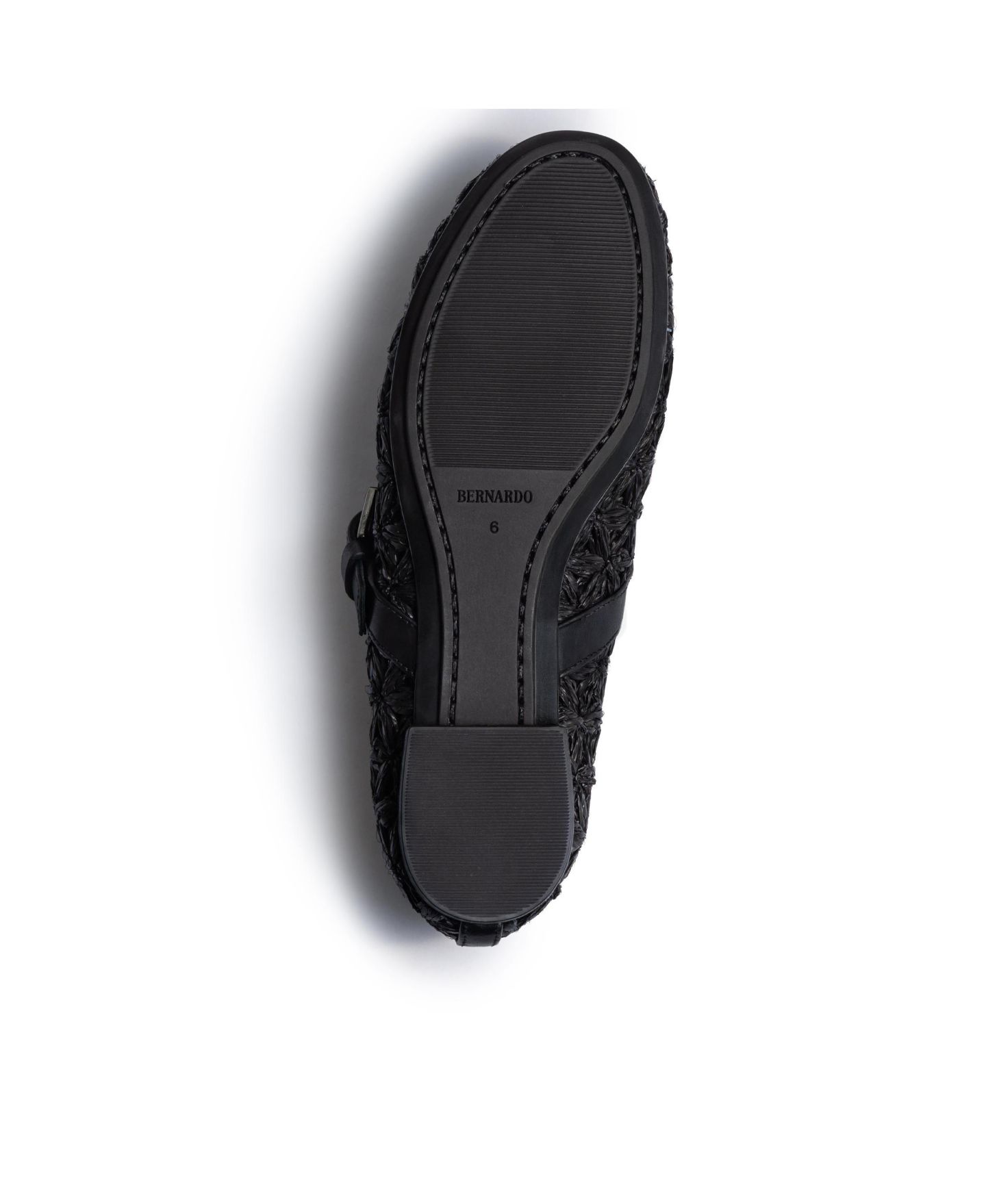 Женские балетки Bernardo Footwear Borden из рафии, цвет: Чёрный — фото 4