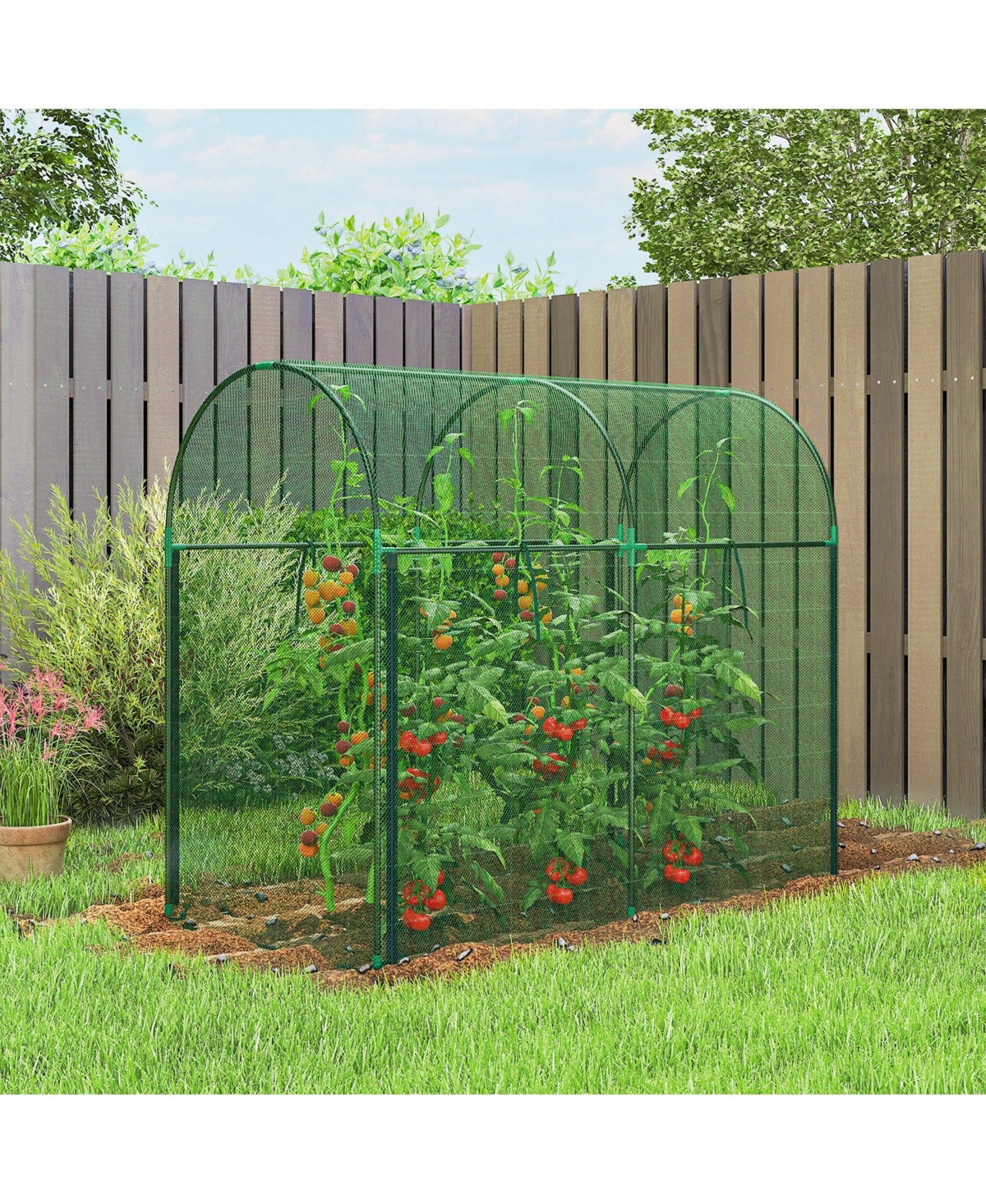 Outsunny Crop Cage, 6' x 3' x 5' Large Plant Protection Tent,