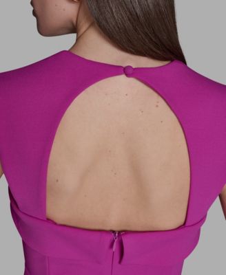 Women's Wide-Strap Square Neck A-Line Mini Dress