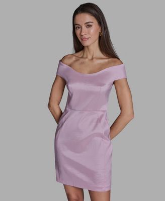 Women's Taffeta Off-The-Shoulder Mini Dress