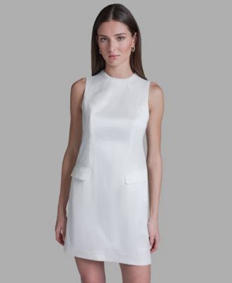 Women's Taffeta Mock Neck Dress