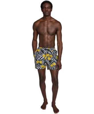Men's Regular-Fit Quick-Dry 5" Swim Trunks with Boxer Brief Liner