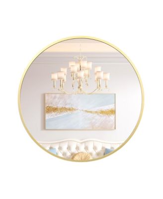 Round Mirror, Circle Mirror, Round Mirrors for Bathrooms, Entryways, Living Rooms, Bedrooms & Vanity Decor, Free Reflection in Modern Design