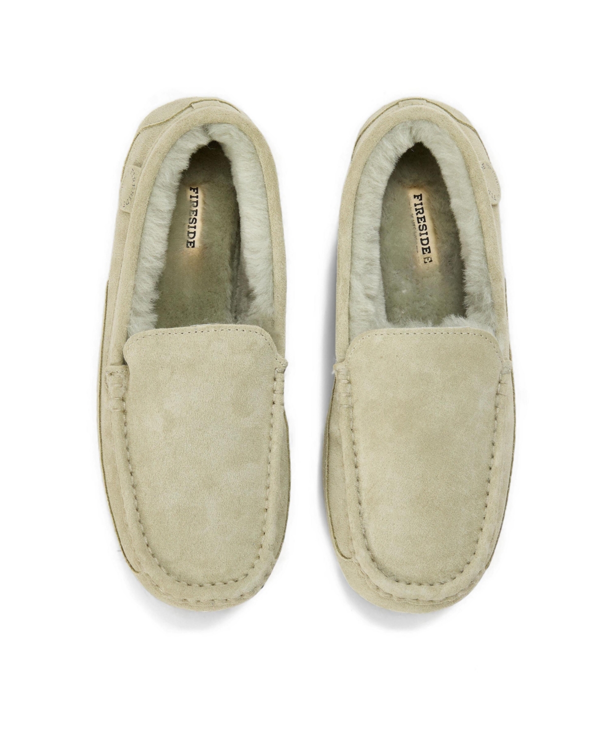 Dearfoams Men's Fireside By Melbourne Genuine Shearling Moccasin Slipper