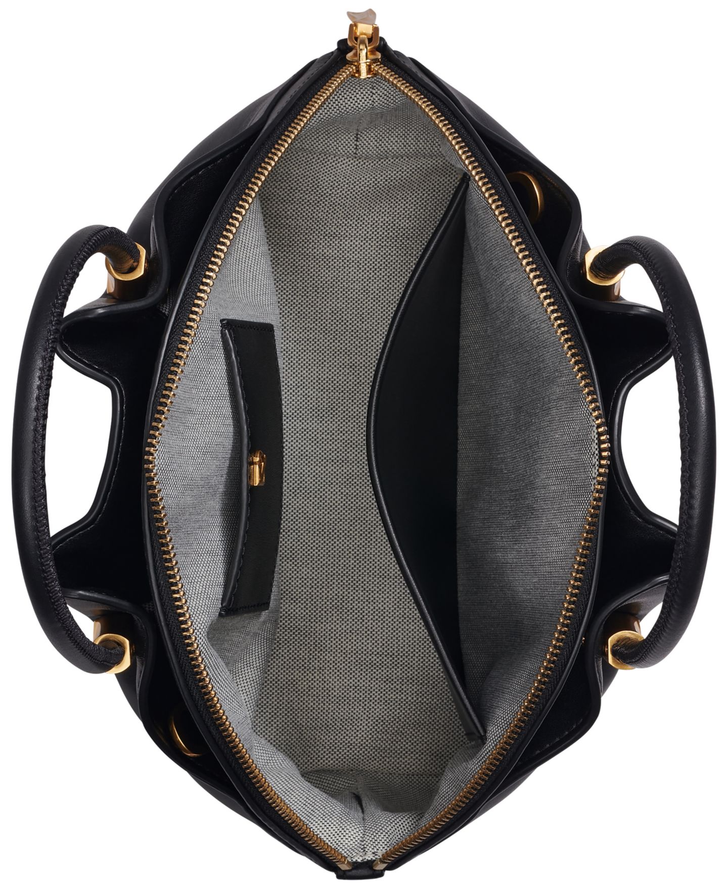 Женская сумка Donna Karan New York Medium Oxford Crossbody, цвет: Чёрный / Золотой — фото 4