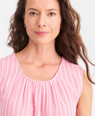 Women's Cotton Gauze Sleeveless Blouse