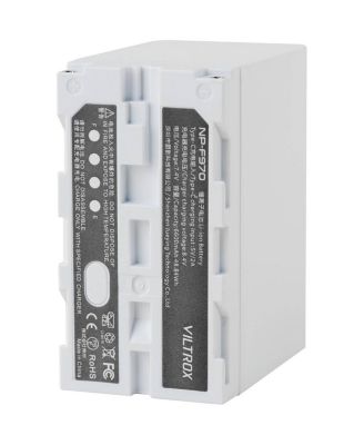 L-Series NP-F970 48.84Wh 7.4V 6600mAh Lithium-Ion Battery, White
