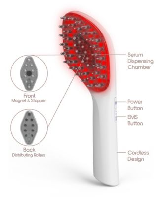 Red Light Rechargeable Dry Paddle Brush