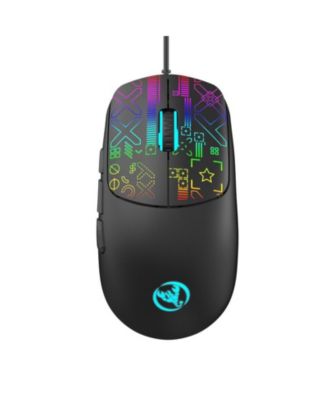 Wired Gaming Mouse, 3600 DPI Adjustable, Matte ABS Ergonomic, 7-Color RGB 6-Button, Plug & Play for PC/Mac/Linux Gamers/Office Workers