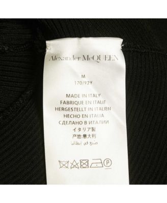 Women's Black Rib Knit Off Shoulder Ruffled Mini Dress