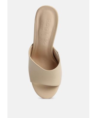 SHURI Womens Open Toe High Block Heel Sandals