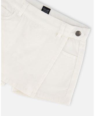 Toddler Girls Stretch Twill Skort White - Toddler|Child