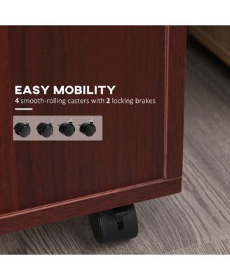 Rolling File Storage Cabinet Document Shelf Drawer Home Office