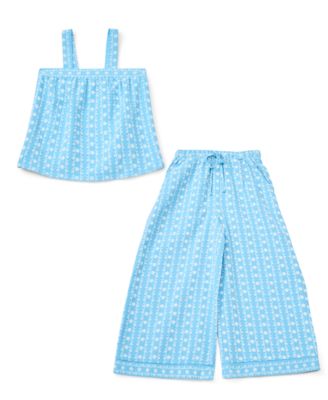 Girls' 7-16 Boxy Embroidered Tank Top