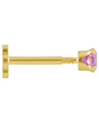 White Topaz (1/6 ct. t.w.) Stud Earrings in 14k Yellow Gold (Also Available in Multi-Stones)