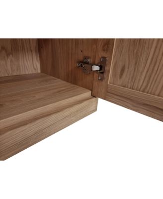 Premium 100% Solid European Oak Hardwood Modular Dining Room Cabinet with Shaker Doors – 64" Wide, 71.5" Tall