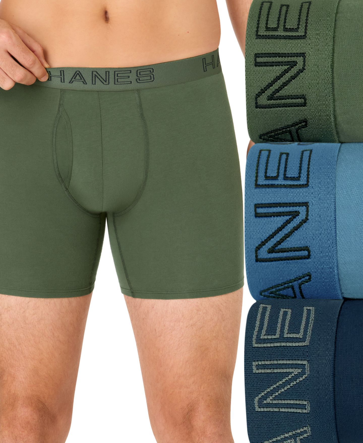 Трусы-боксеры Ultimate для мужчин, стрейч, 3 шт. — Hanes, цвет: Assorted Colors — фото 1