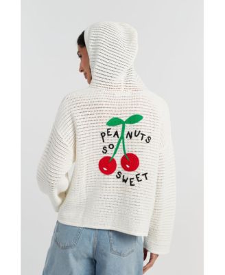 Women's Cotton Snoopy Crochet Hoodie