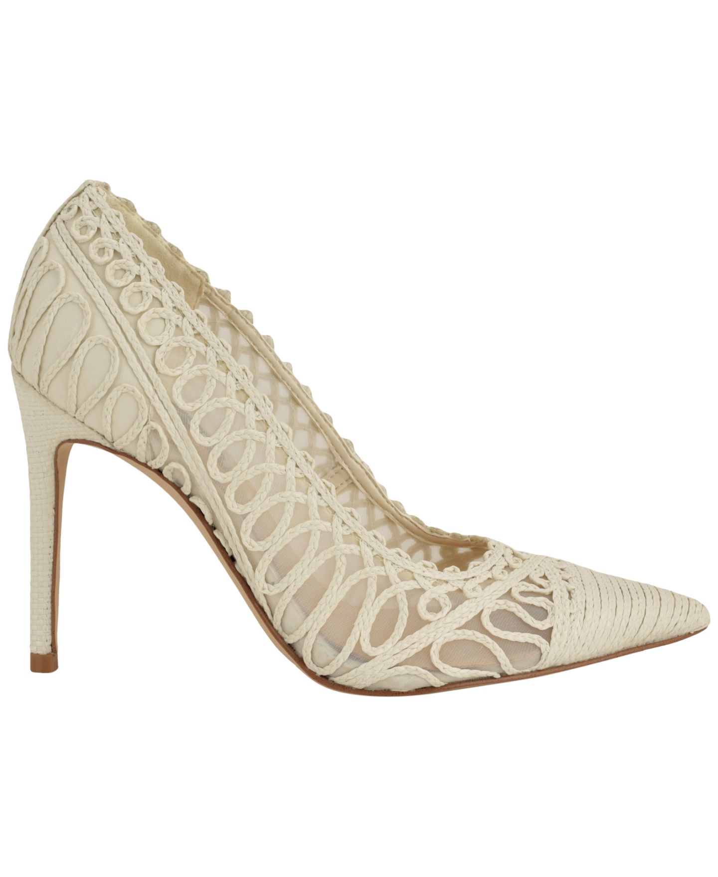 Женские туфли Nine West Frista Woven Pointed Toe Stiletto Dress Pumps, цвет: Кремовый — фото 2