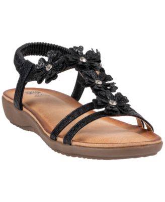 Women's Lily Floral Flat Sandals