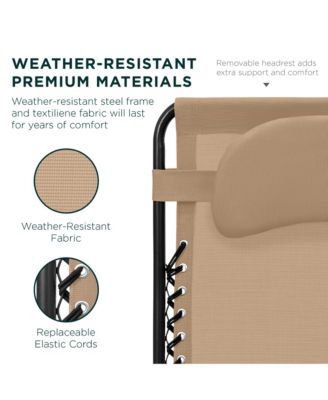 Oversized Zero Gravity Chair, Folding Outdoor Patio Lounge Recliner w/ Cup Holder