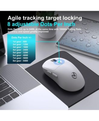 Tri Mode Wireless Gaming Mouse 6400 DPI Lightweight USB C Rechargeable Mouse