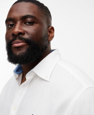 Men's Big & Tall 100% Linen Button-Down Shirt