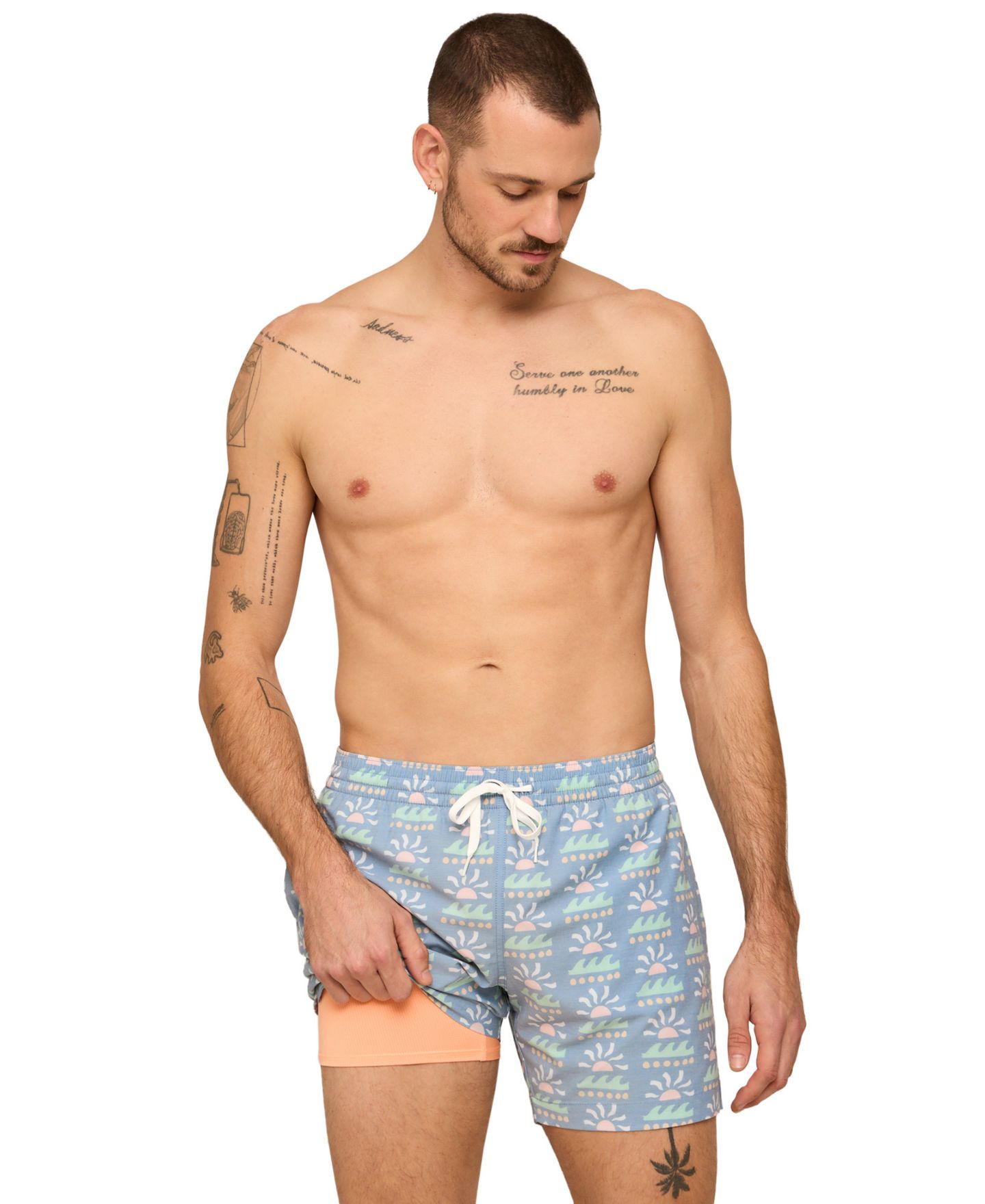 Плавки The Easygoers 5.5" для мужчин — Chubbies, цвет: Пыльный синий — фото 1
