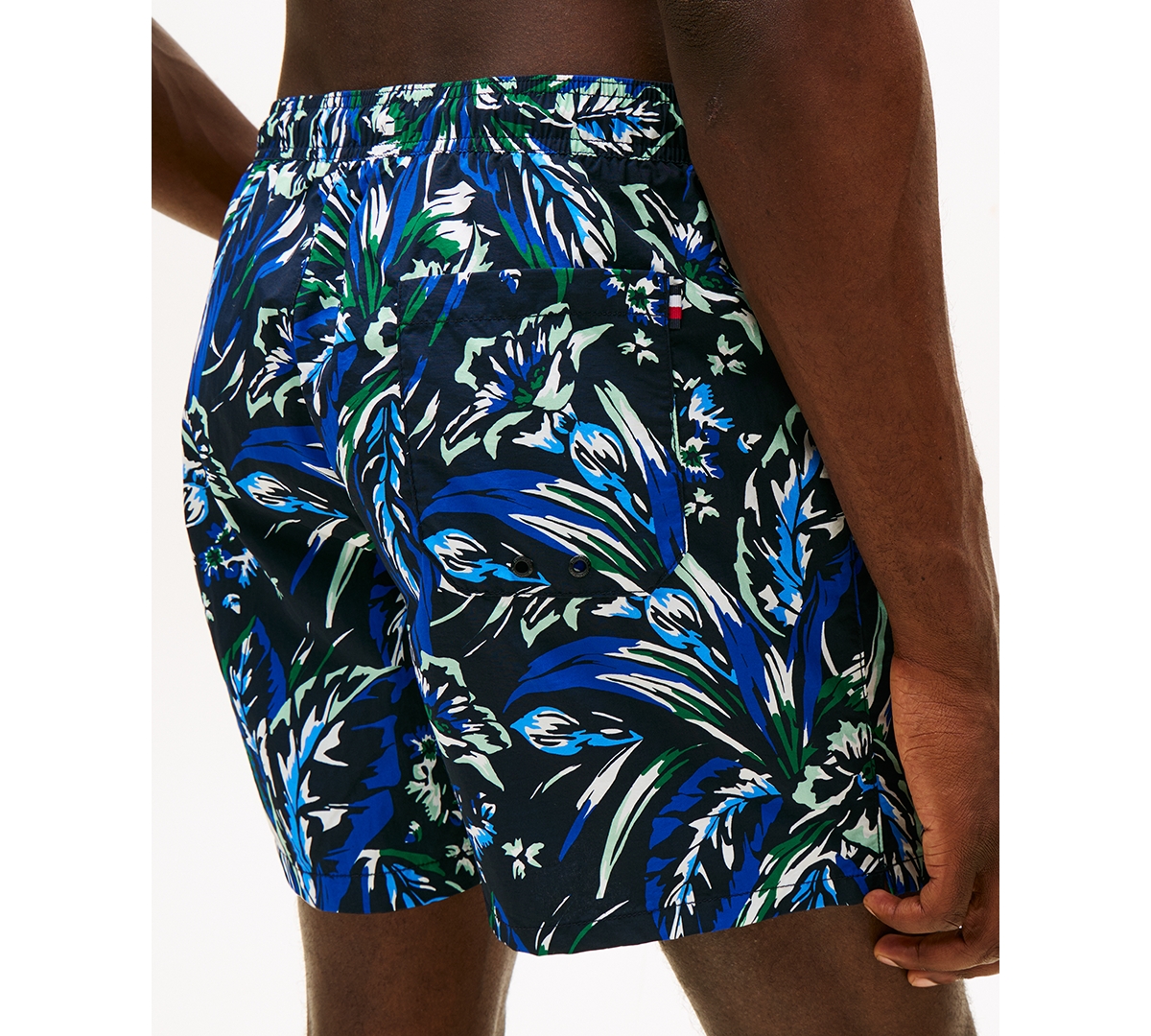 Tommy Hilfiger Men's Print Drawstring 5" Swim Trunks