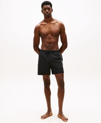 Men's Classic-Fit Drawstring Zip Pocket Swim Trunks