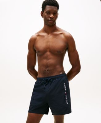 Men's Classic-Fit Drawstring Zip Pocket Swim Trunks