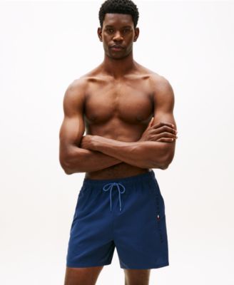 Men's Drawstring Zip Pocket Swim Trunks