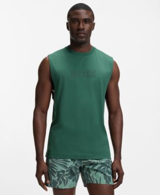 BOSS by Men's Logo Sun Protection Muscle Tank Top