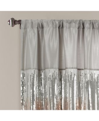 Night Sky Sequin Room-Darkening Window Curtain Panel, 42" x 63"